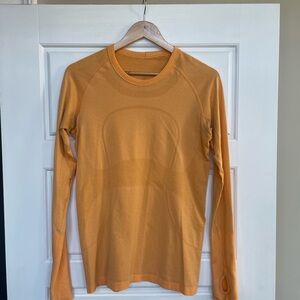 Lululemon Orange Swiftly Tech Long Sleeve